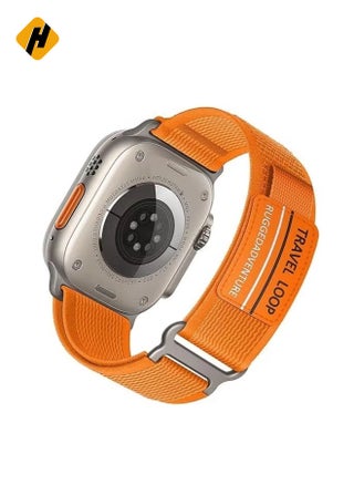 Modified Nylon Strap Compatible with Apple watch Series Ultra 2 | 9 | 8 Ultra | 8 | 7 | 6, 49/45/44/42 mm, Breathable Nylon Strap with Buckle adhesive closing - pzsku/Z28D16E842D1FCACB86FBZ/45/_/1724537029/667b0698-eaba-4df2-938f-44745536b459
