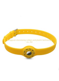 Suitable For AirTag Dog Collar Positioning Tracker Case For Apple Tracker Collar Case-Color:Yellow-Applicable Model:Large 535*40*20mm