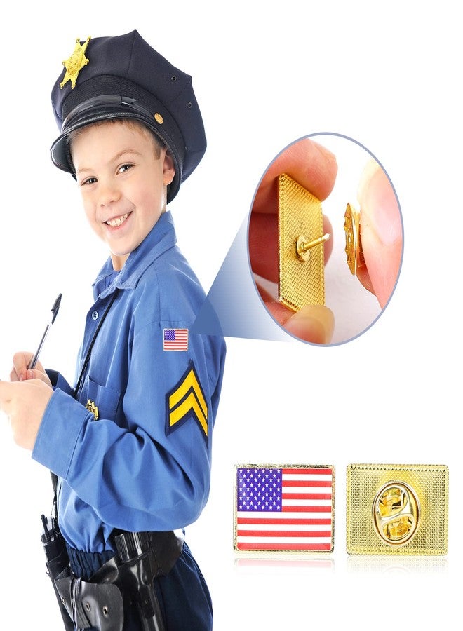 HAPTIME Police Badge, American Flag Badge, Toy Handcuffs Set for Kids' Cosplay, Pretend Play, School, Birthdays - Cop Role Play Kit for Classroom Fun, Party Favors, and Gifts - Image 3