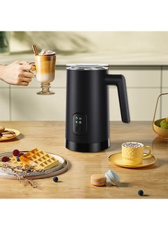ET-LIFE 4-in-1 Hot & Cold Electric Milk Frother 160ml, Milk Warmer Coffee Milk Heater 350ml 400W FG-M01 Black  - Image 2