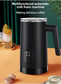 ET-LIFE 4-in-1 Hot & Cold Electric Milk Frother 160ml, Milk Warmer Coffee Milk Heater 350ml 400W FG-M01 Black  - Image 4