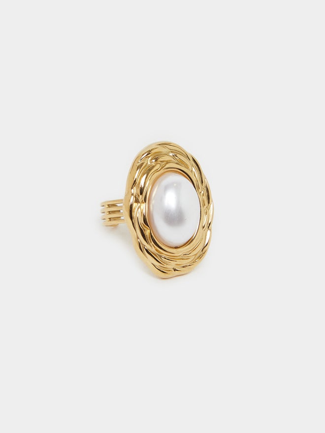 Styli Styli Embellished Faux Pearl Ring  - Image 4