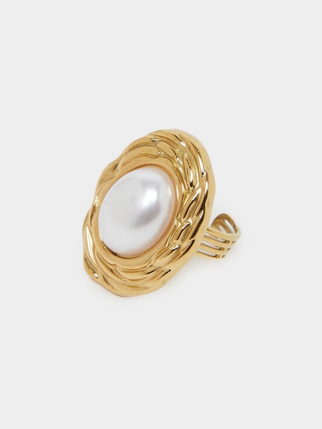 Styli Styli Embellished Faux Pearl Ring  - Image 2