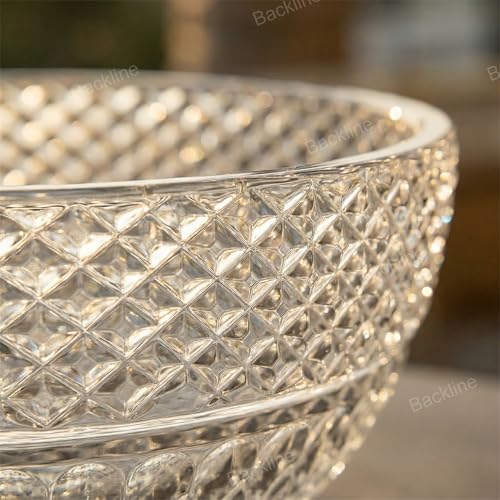B Backline Luxury Glass Basin | Table Top Wash Basin | Counter Top Glass Bowl Basin For Bathroom & Livingrooms 42 X 42 X 18 Cm (White Transprent) (5 Years Warrenty) - Image 4