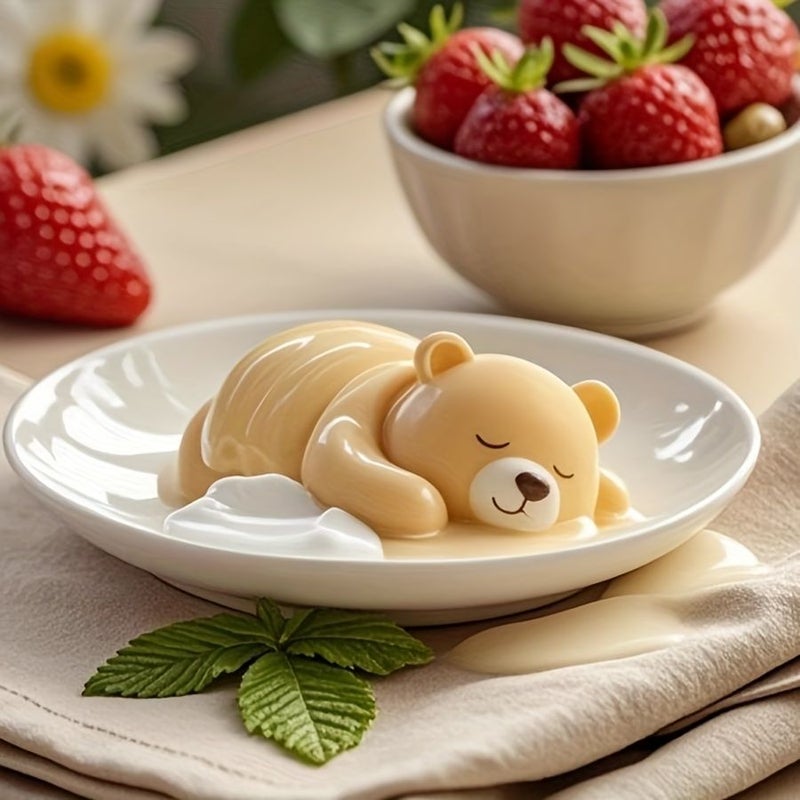 Transparent Papa Bear Mousse Mold for Pudding Ice Cream and Chocolate DIY Cake Decoration - Image 1