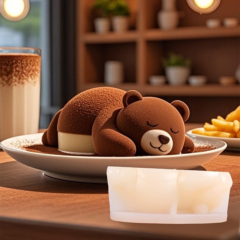 Transparent Papa Bear Mousse Mold for Pudding Ice Cream and Chocolate DIY Cake Decoration - Image 2