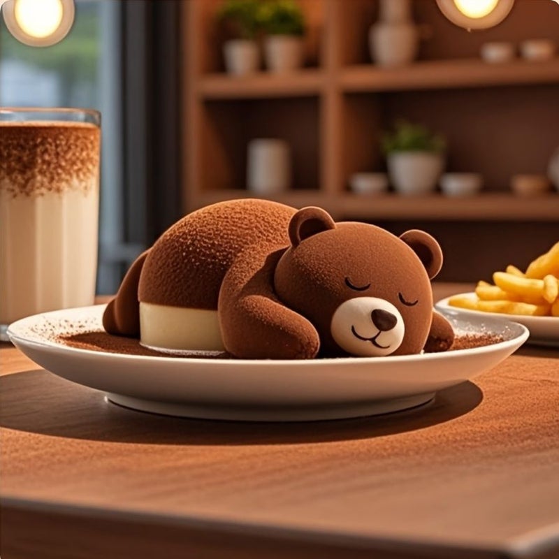 Transparent Papa Bear Mousse Mold for Pudding Ice Cream and Chocolate DIY Cake Decoration - Image 4
