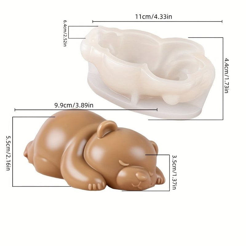 Transparent Papa Bear Mousse Mold for Pudding Ice Cream and Chocolate DIY Cake Decoration - Image 5