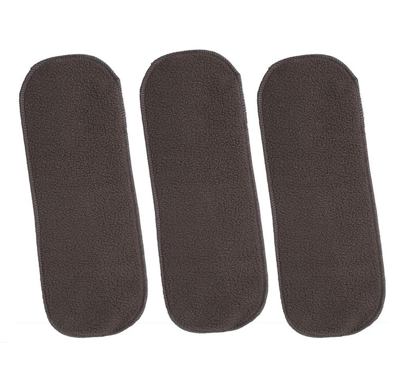 Kritiu SmartDry 5-Layer Booster Pads for Cloth Diaper | High Absorbent 5 Layer Washable and Reusable | Wet Free Booster Inserts | The Ultimate Baby Cloth Diaper Soaker Inserts (Black Pack Of 3) - Image 1