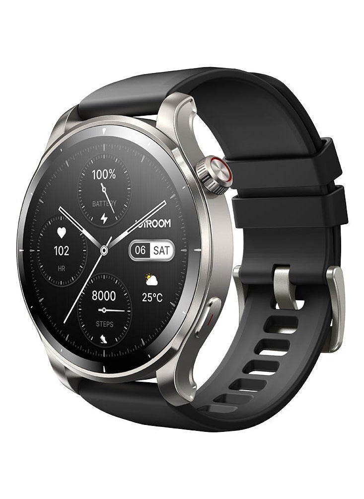 ELTRAZONE Venture Series Smart Watch – 1.43" AMOLED Display, Bluetooth 5.3 Connectivity, 20-Day Battery Life, Waterproof, Fitness & Health Tracking, Call Answering, Compatible with Android & iOS – Sleek Design, Black - Image 1