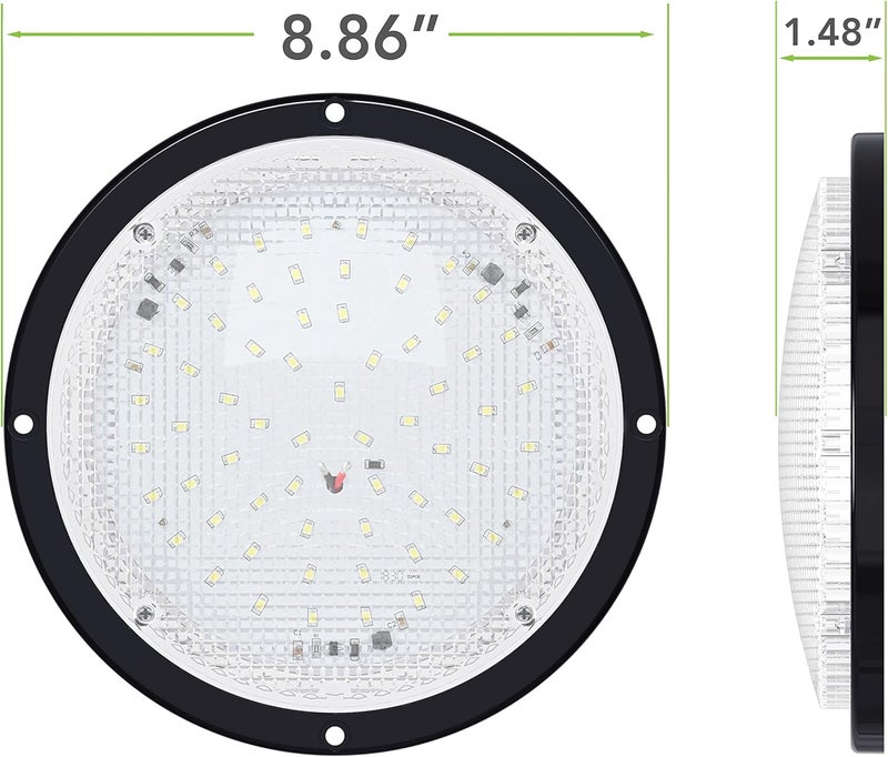 Leisure LED ضوء شرفة مخيف دائري LED 1000 لومن 8.5 بوصة للسيارات المتنقلة والمقطورات - Image 2