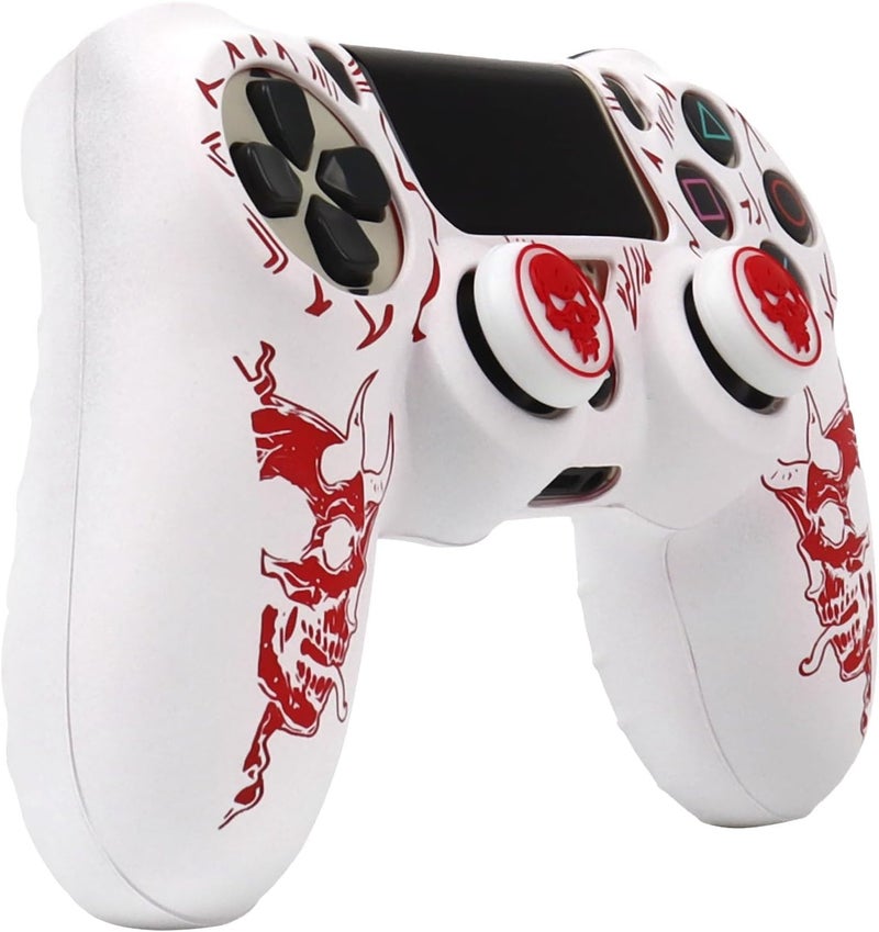RALAN Horned Skull Head Design Controller Skin Cover with 2 Thumb Grips Compatible with PS4/Playstation 4 Slim/Pro Controller - Image 3