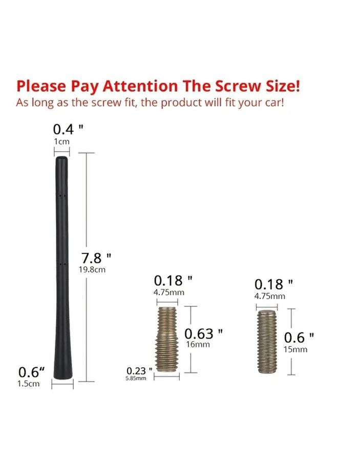 Black Universal Car Antenna M5 M6 Screw Auto Radio Mast Whip For BMW Mazda Toyota Corolla Golf Volkswagen - Image 3
