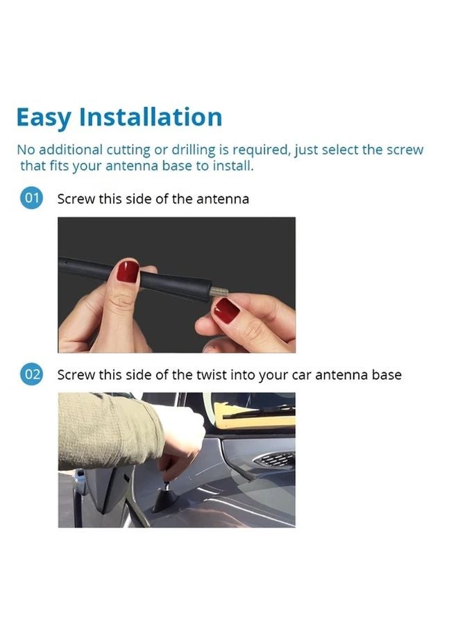 Black Universal Car Antenna M5 M6 Screw Auto Radio Mast Whip For BMW Mazda Toyota Corolla Golf Volkswagen - Image 5