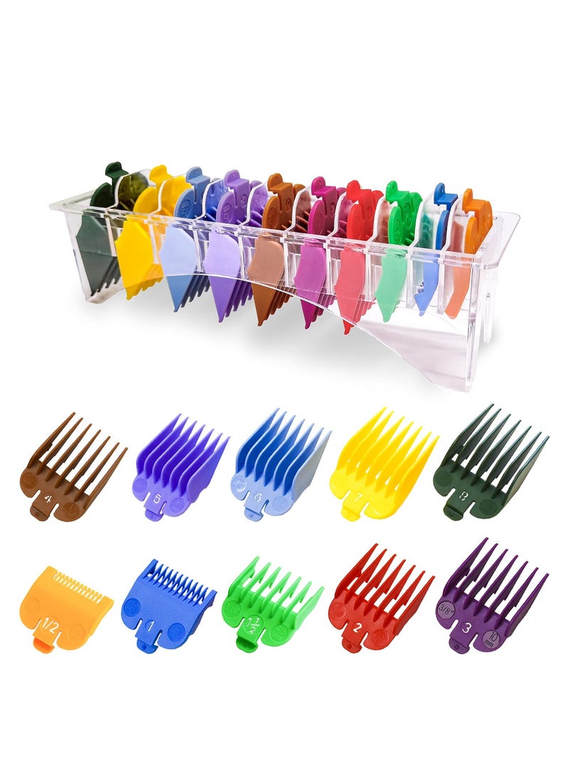 Excefore Professional Hair Clipper Guards Cutting Guides- 1/16" to 1" 10 Pcs - Image 1