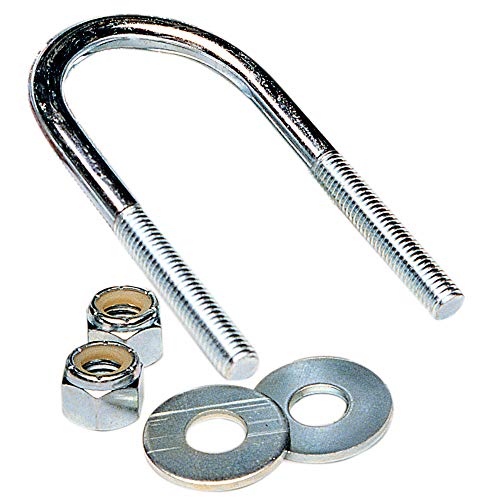 Tie Down Engineering 86216 Zinc-Plated Round U-Bolt - 3/8"-16 Diameter x 1-3/4" Width x 4-13/16" Depth - Image 1