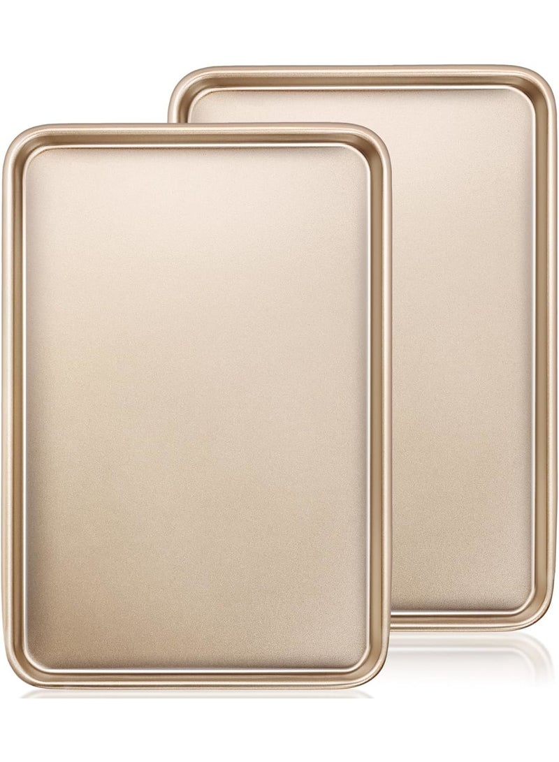 SYOSI Baking Sheet Pan, Set of 2 Nonstick Carbon Steel Cookie and Jelly Roll Pans, Heavy Duty Oven Tray for Baking Cookies Cakes Pastries, Easy Clean Bakeware for Home or Professional Kitchen 15x10 Inch - Image 1