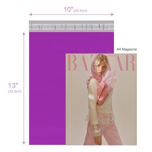 Metronic Poly Mailers 10x13 100 PC, Small Shipping Bags Mailing Envelopes Self Seal, Mailers Poly Bags for Shipping Waterproof and Tear-Proof, Mailing Bag Packaging Bags for Small Business, Purple - Image 2