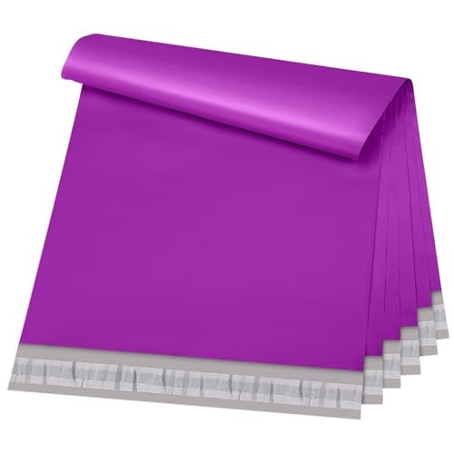 Metronic Poly Mailers 10x13 100 PC, Small Shipping Bags Mailing Envelopes Self Seal, Mailers Poly Bags for Shipping Waterproof and Tear-Proof, Mailing Bag Packaging Bags for Small Business, Purple - Image 1
