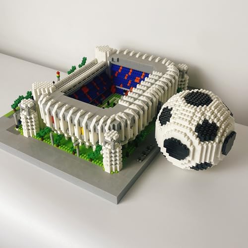 alltogetho 4800pcs Madrid Soccer Stadium with Soccer Ball Micro Mini Building Blocks Toy Set Creating an Exclusive Football Field Proud Exhibits and Gift for Adult Fans Challenging Artistic Works - Image 5