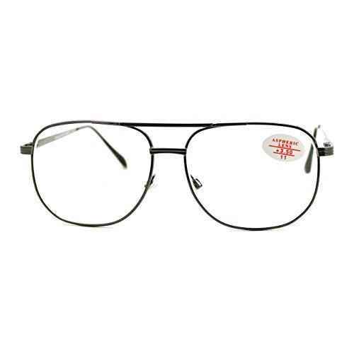 JuicyOrange Clear Lens Glasses Bifocal Reading Lens Vintage Square SpringHinge Gunmetal+2.00 - Image 1