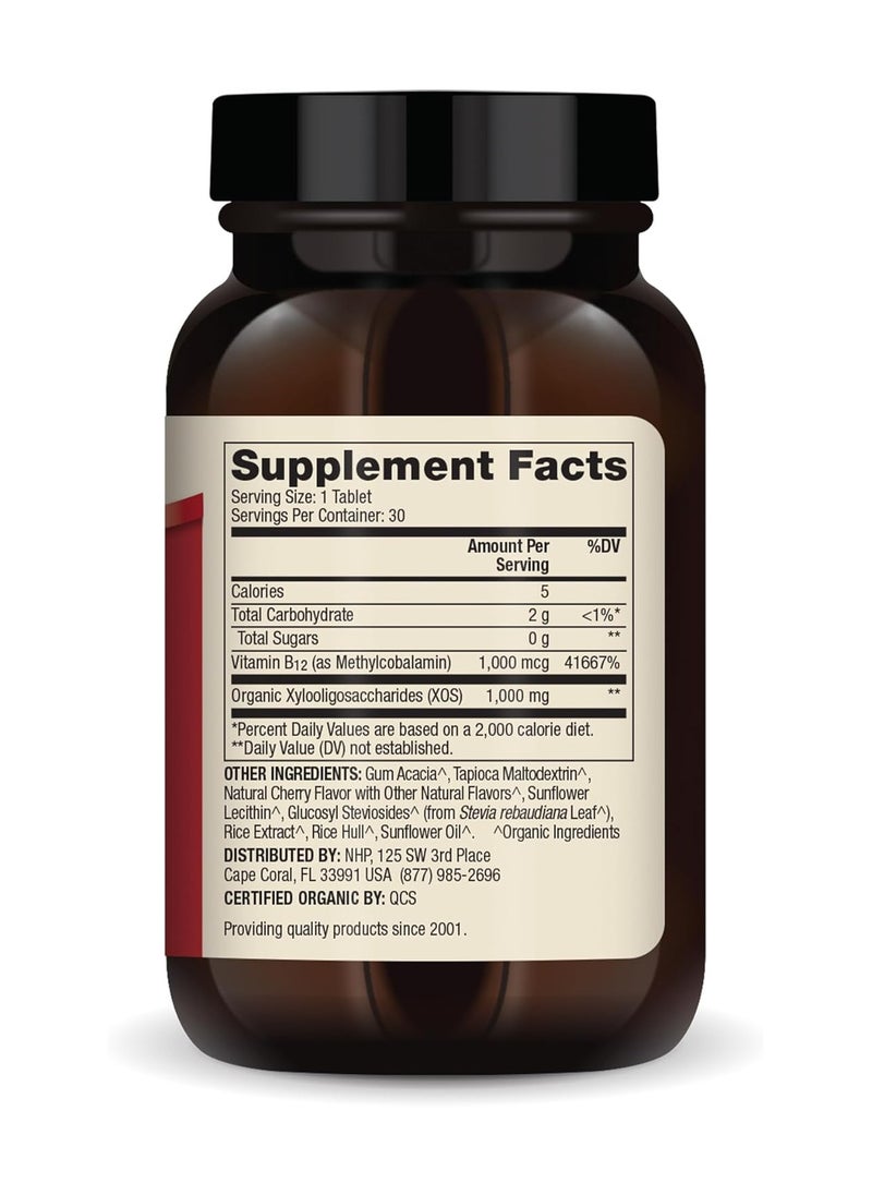 Dr. Mercola Chewable Vitamin B12 Methylcobalamin Natural Cherry Flavor With Other Natural Flavors 30 Tablets Dietary Supplement  - Image 2