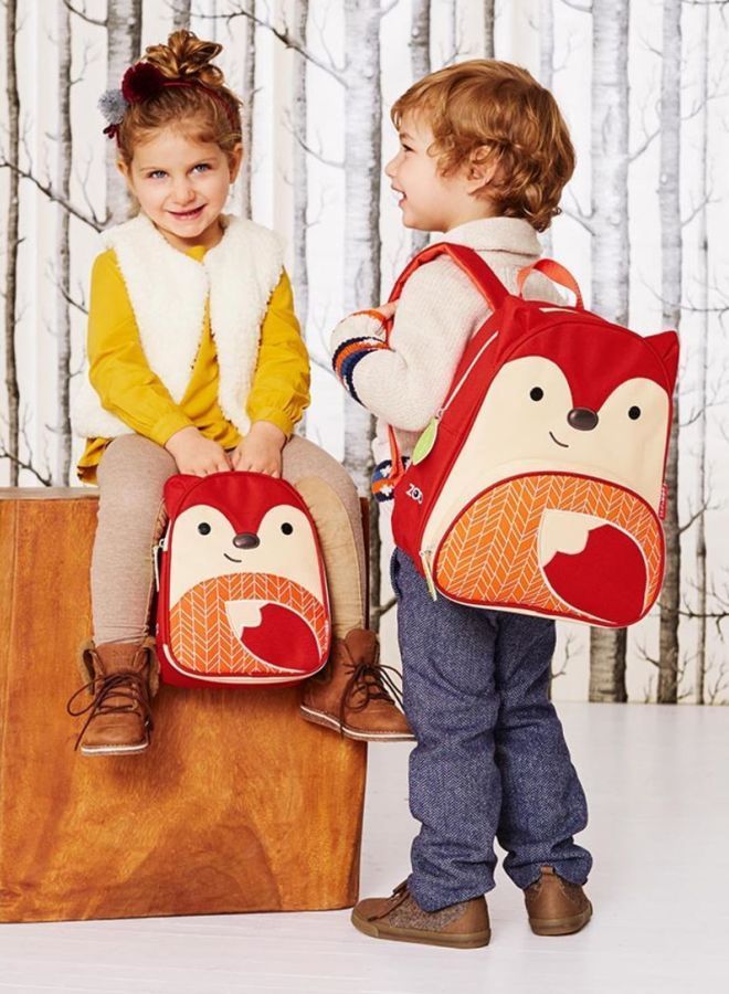 NIBEMINENT Zoo Insulated Lunch Backpack Red/Orange/White - Image 4