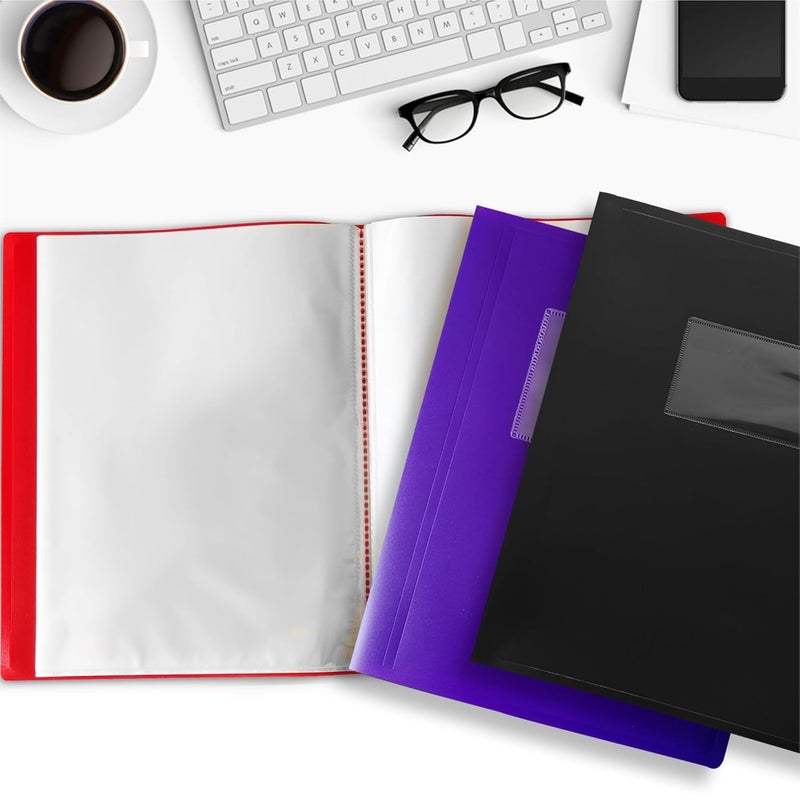 Janrax A5 Blue Flexible Cover 40 Pocket Display Book - Image 4