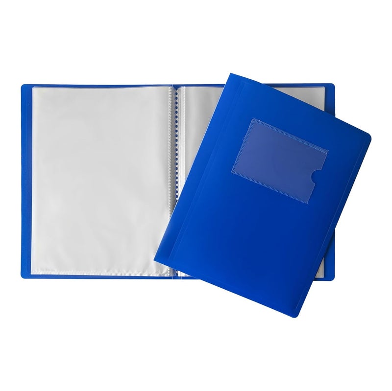 Janrax A5 Blue Flexible Cover 40 Pocket Display Book - Image 1