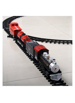 Generic Classic Railway Train Set With Sound And Light - 20pcs - No:4018-13  - Image 3