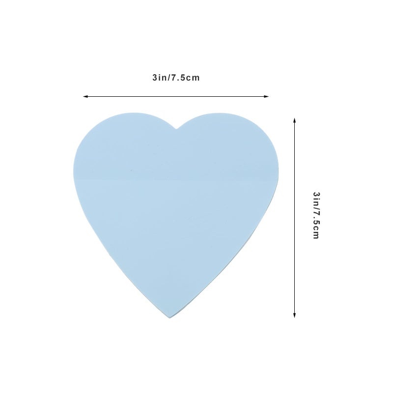 Heart Shaped Self Adhesive Memo Pads Semi Waterproof 50 Sheets Portable Sticky Notes For School Office Home - Image 3