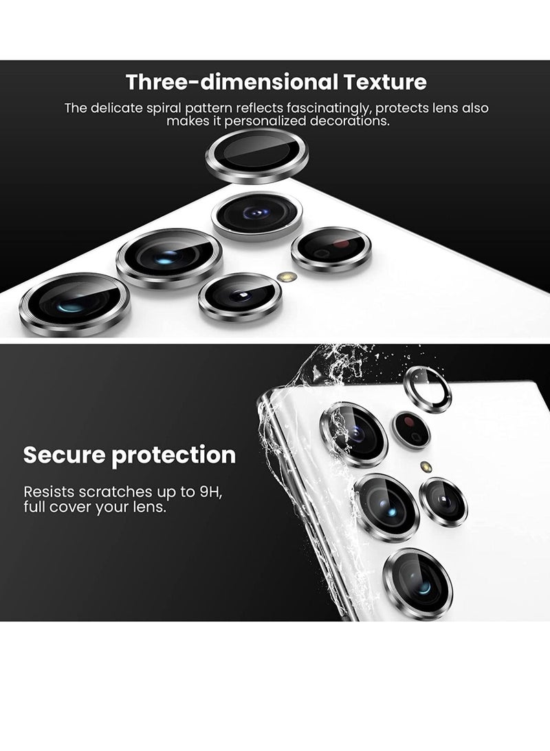 Camera Lens Tempered Glass Protector for Galaxy S22 Ultra, Aviation Aluminum Alloys Protection Cap Scratch Resistant Protector, Compatible with Galaxy S22 Ultra