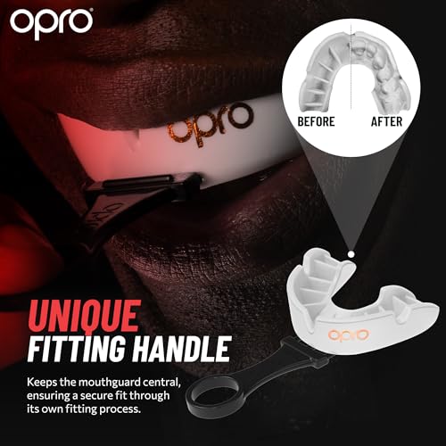 OPRO Bronze Level Sports Mouthguard – Custom-Fit, Breathable, Slim Design – Protective Mouth Guard for Football, Wrestling, Boxing, MMA, Lacrosse & All Contact Sports, Case Included – White, Adult - Image 5