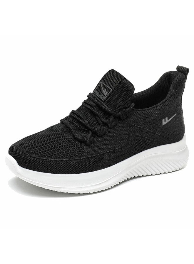Pull Back Huili Mom Shoes Comfortable Spring And Autumn Walking Shoes New Style For Elderly Women Non-slip Soft-soled Sneakers 1449 Black Size 35 - Image 2