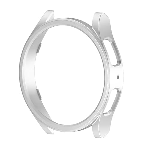 T Teclusive Slim Curved Bumper Case Cover Compatible for Galaxy Watch 6 44mm | Protective Hard Shell Bumper Side Edge Protection Case for Watch 6 44mm (Silver, 44mm) - Image 1