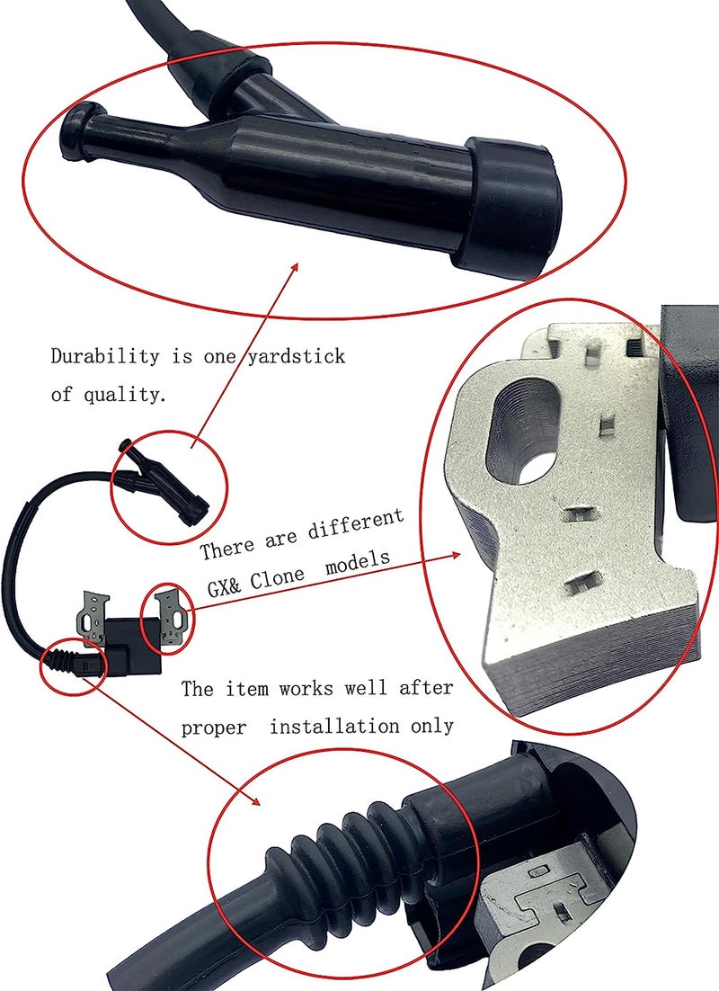 YAMAKATO 30500-Z5T-003 Four Prong Ignition Coil Module w/ 4 pin Connector For Honda GX340 GX390 GX240 GX270 OEM 30500Z5T003 - Image 2