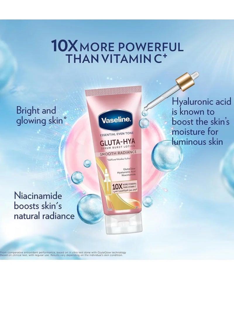 Vaseline Smouth Radiance Bearst Gluta Body Lotion 10xes Stronger Than Vitamin C for Glowing and Bright Skin - 200ml - Image 2