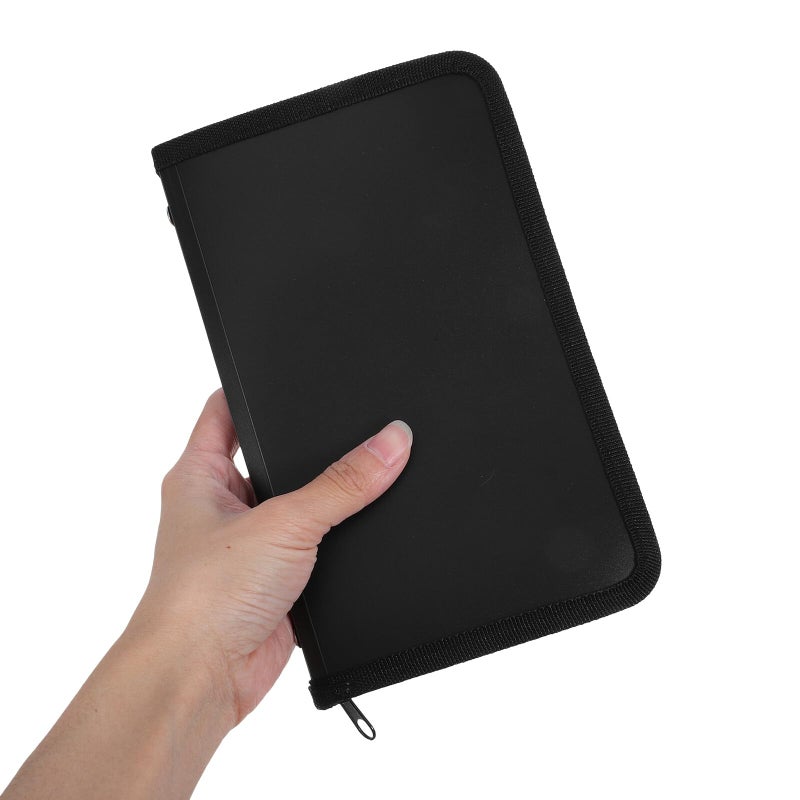 Mini Accordion File Organizer Expanding Document Folder with Zipper Closure Portable Travel Storage for Papers Receipts Cards - Image 4