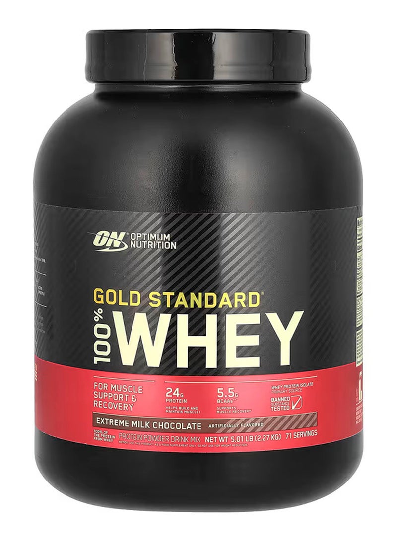 Optimum Nutrition Gold Standard 100% Whey Protein Powder Extreme Milk Chocolate -2.27 Kg - Image 1