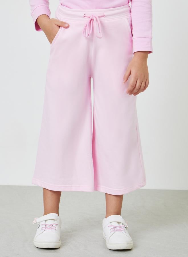 Styli Girls Cotton Cropped Wide Leg Joggers - Image 2
