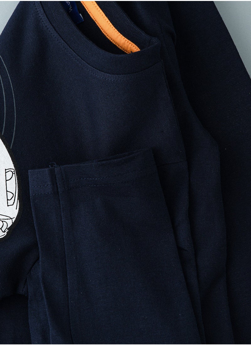 JAM Knit full slv t-shirt with print at front  - Image 4