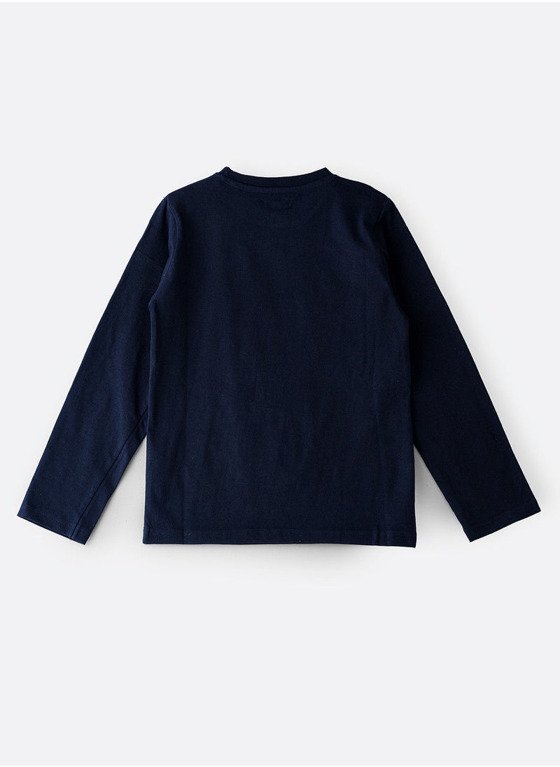 JAM Knit full slv t-shirt with print at front  - Image 2