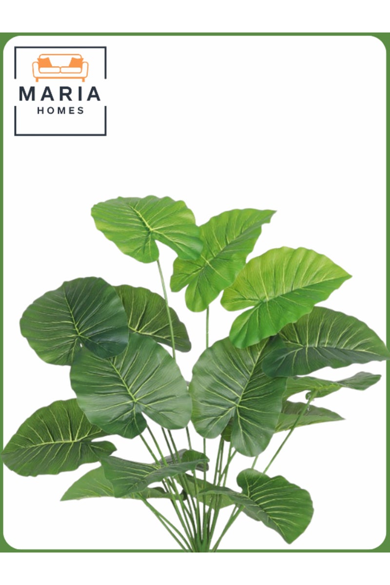 ماريا نبات أوراق خضراء اصطناعية 70 سم – شجيرة داخلية مزخرفة مع وعاء ذهبي - Image 2