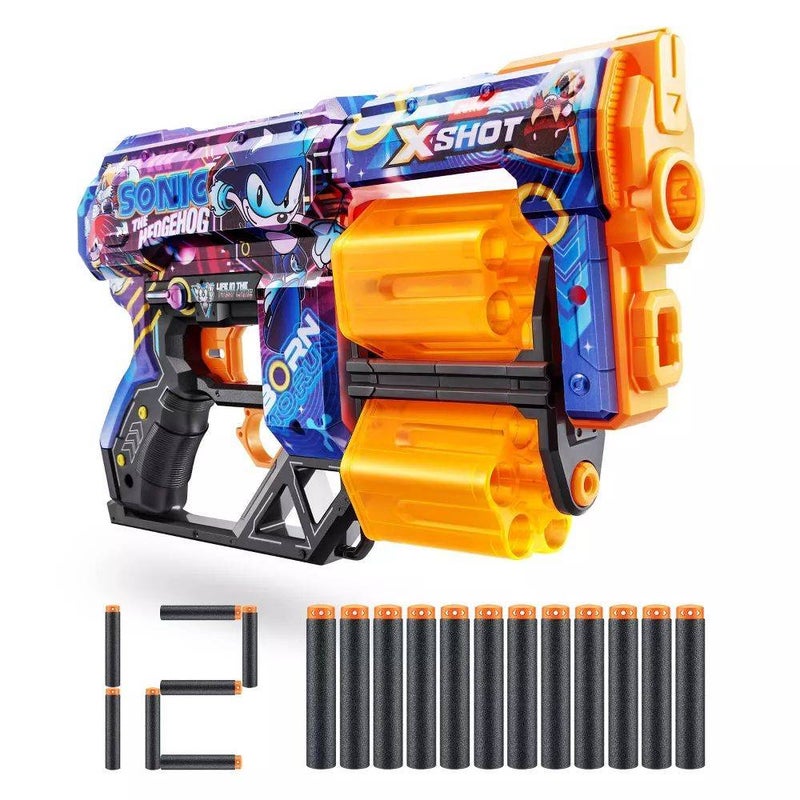X-Shot Skins Sonic the Hedgehog Dread Super Speed Blaster with 12 Darts - Image 2