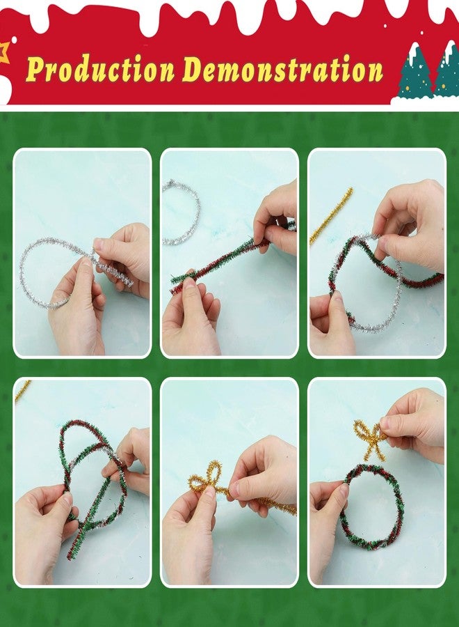 Iuuidu Pipe Cleaners Chenille Stem, 300PCS Pipe Cleaners Craft Supplies, Fuzzy Sticks Pipe Cleaner Brush for DIY Art Creative Craft Decoration - Image 4