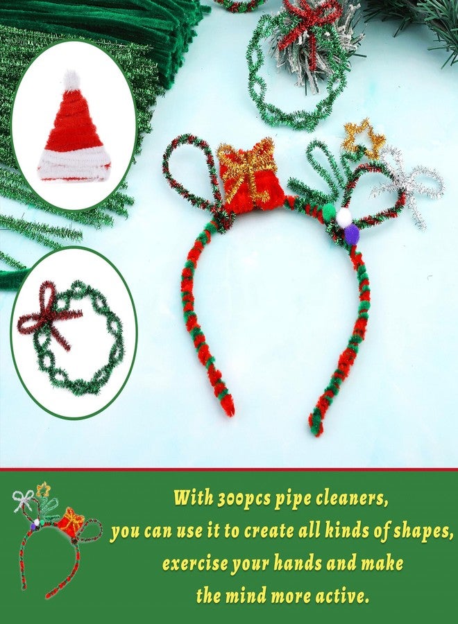 Iuuidu Pipe Cleaners Chenille Stem, 300PCS Pipe Cleaners Craft Supplies, Fuzzy Sticks Pipe Cleaner Brush for DIY Art Creative Craft Decoration - Image 5