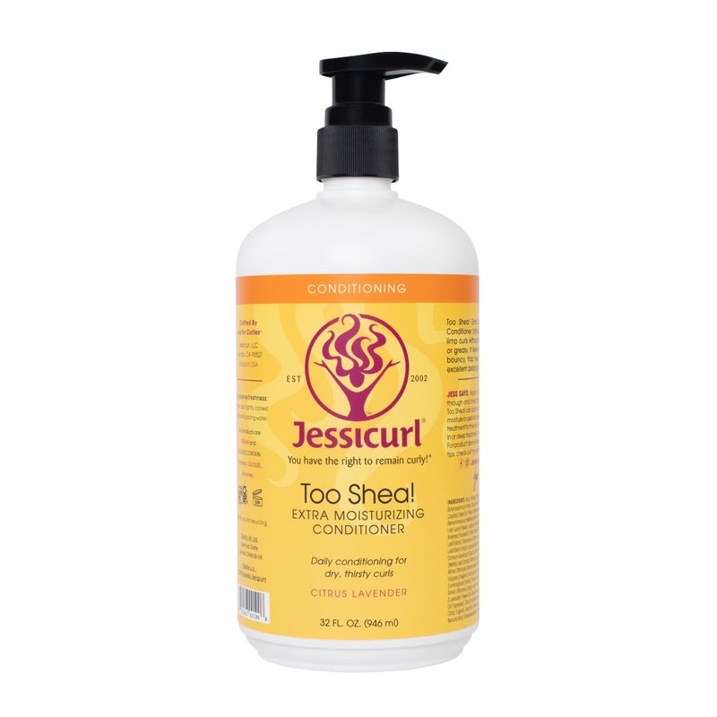Jessicurl Too Shea Extra Moisturizing Conditioner for Curly Hair Citrus Lavender 32 Fl oz Leave in Conditioner for Dry Hair Anti Frizz Hair Products