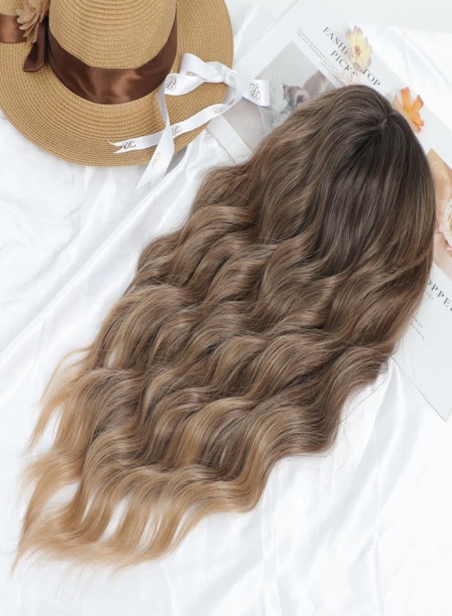 gulagula 20" Wavy Hair Topper 6.5"x6.5" Base Size Hair Toppers for Women Synthetic Hairpieces for Women with Thinning hair Wavy Clip In - Image 5