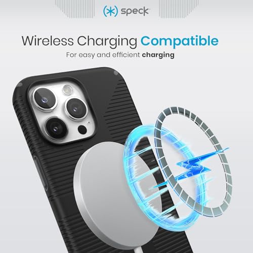 Speck MagSafe Case for iPhone 15 Pro Max - Drop & Camera Protection, Soft-Touch Secure Grip, Wireless Charging Compatible, Fits All 6.7 Inch Models Including iPhone 14 & 13 Pro Max - Grip Black - Image 2