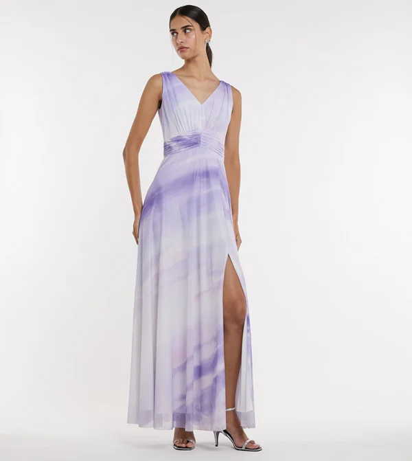 بي سي بي جي BCBG Sleeveless Printed Maxi Gown